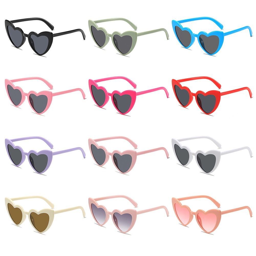 Sunglasses Uv400 - UV Protection Heart-Shaped Sunglasses Trendy Vintage