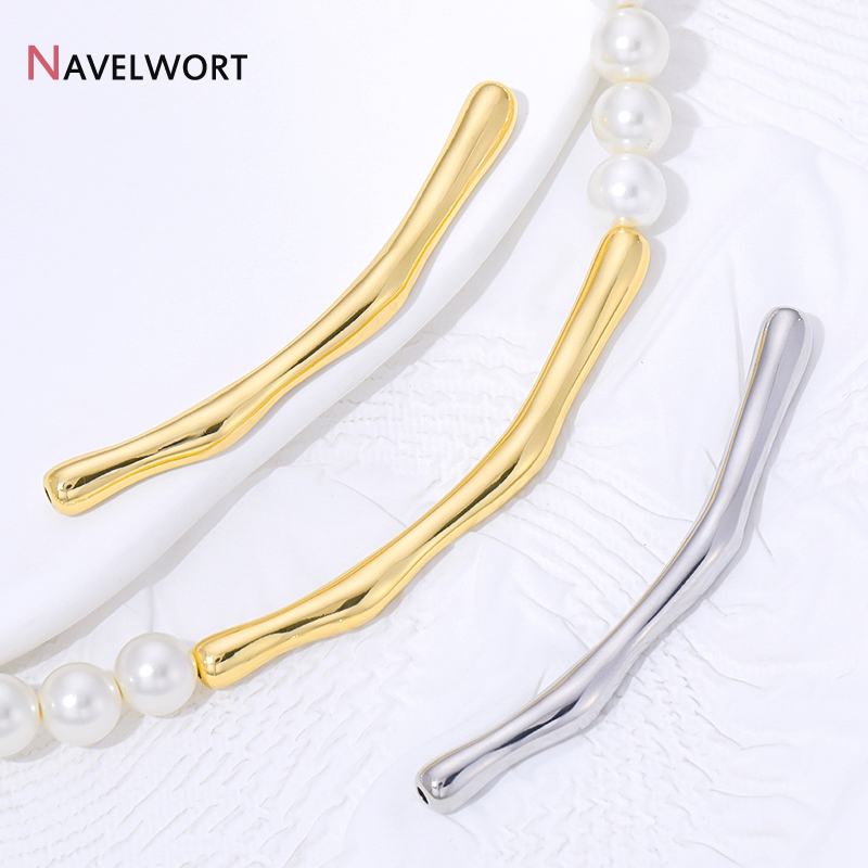 Gold Plated Jewelry - 18K Gold Plated Brass Metal Long