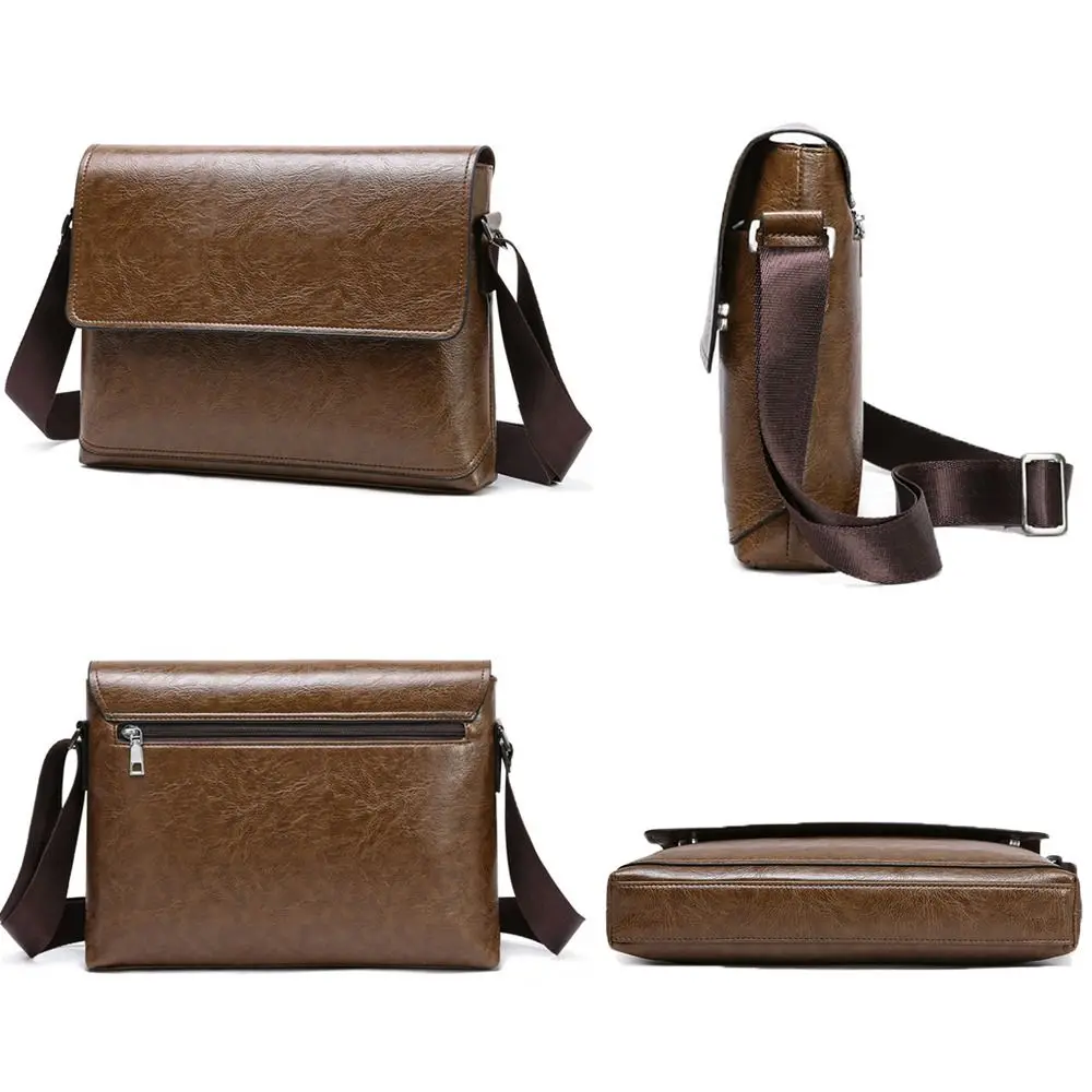 Luxury PU Leather Crossbody Ba - Leather Wallet Men 评论和价格