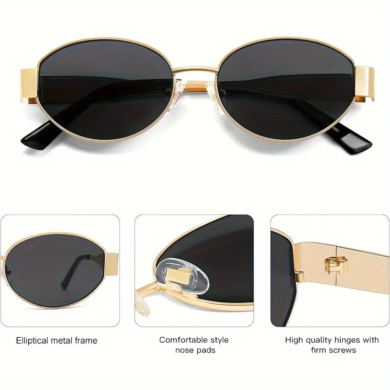 New Trendy Oval Sunglasses for - Sunglasses Uv400 评论和价格