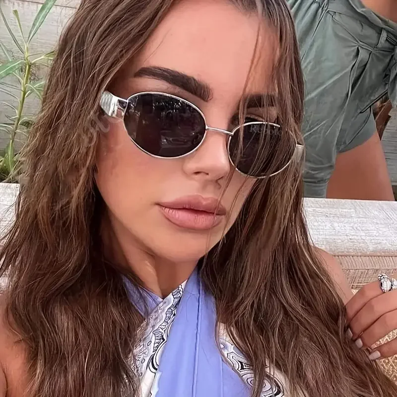 New Trendy Oval Sunglasses for - Sunglasses Uv400 评论和价格