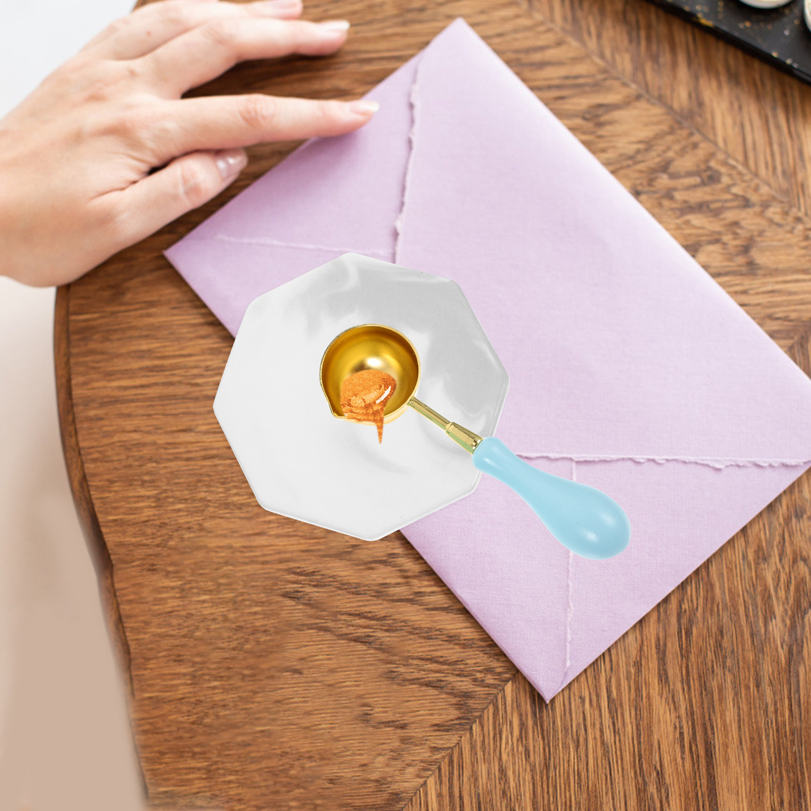 Marbling Pattern Wax Seal Stam - Marble Coaster Set 评论和价格