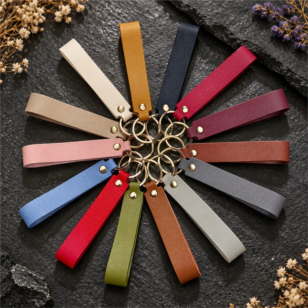 1/5pcs PU Leather Keychain Gif - Leather Wallet Men 评论和价格