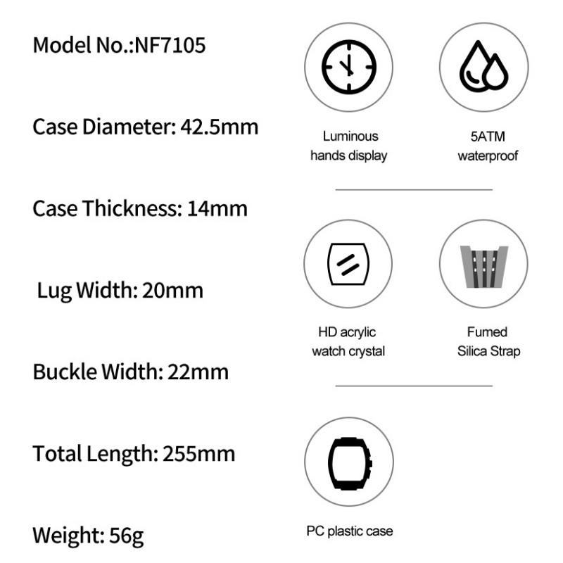 NAVIFORCE Man's Watch 5ATM Wat - Luxury Watch Men 评论和价格
