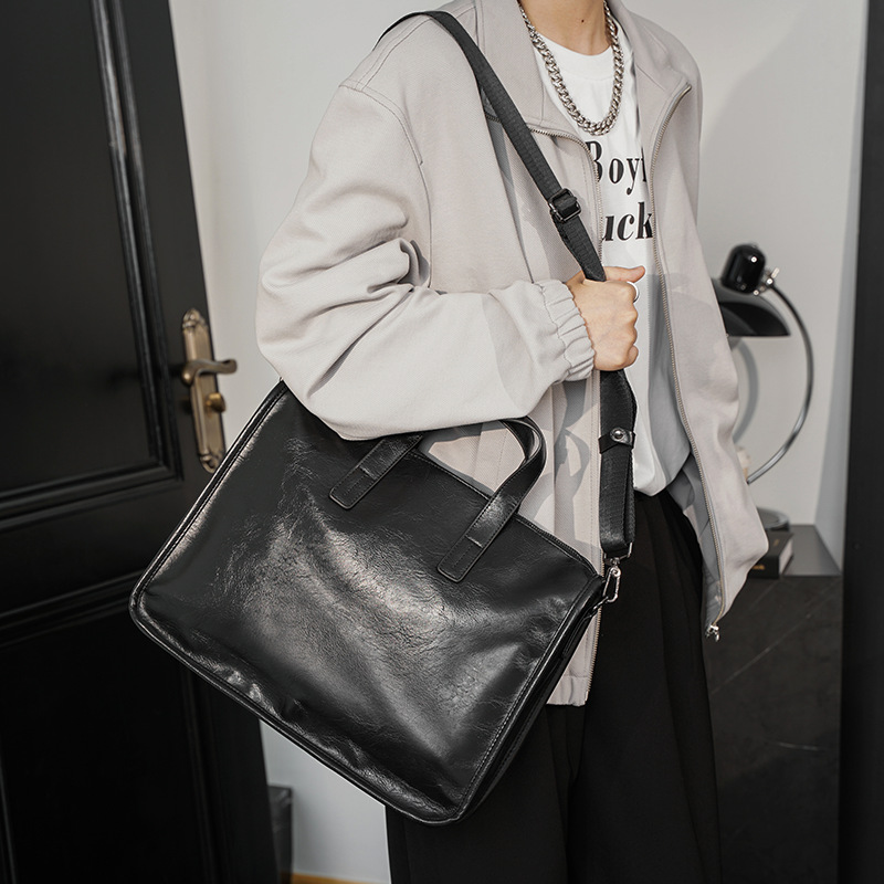 Casual Business Men's Handbag  - Leather Briefcase 评论和价格
