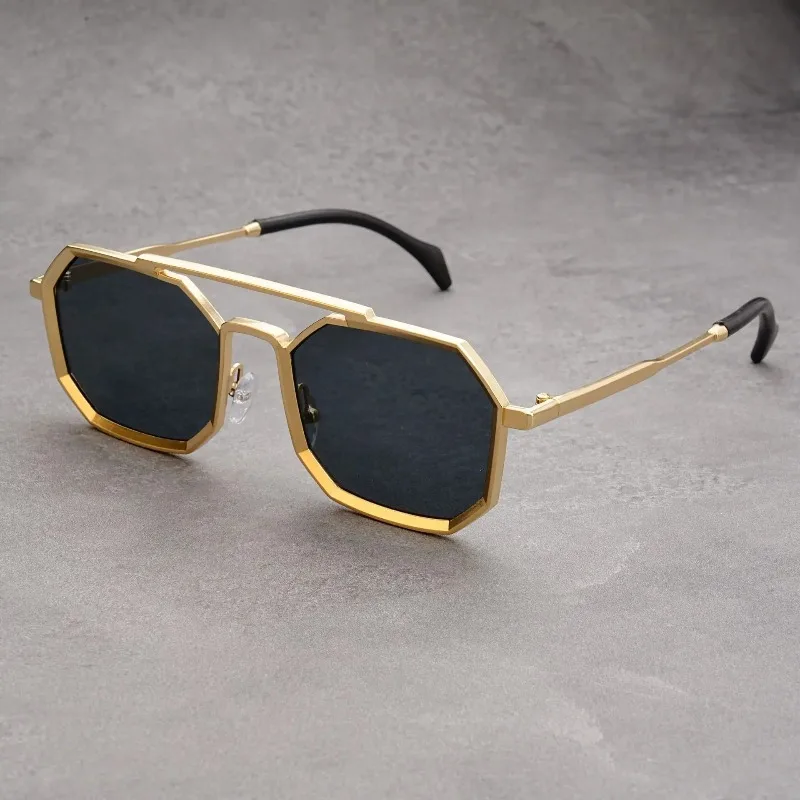 New Double Beam Metal Eyeglass - Sunglasses Uv400 评论和价格
