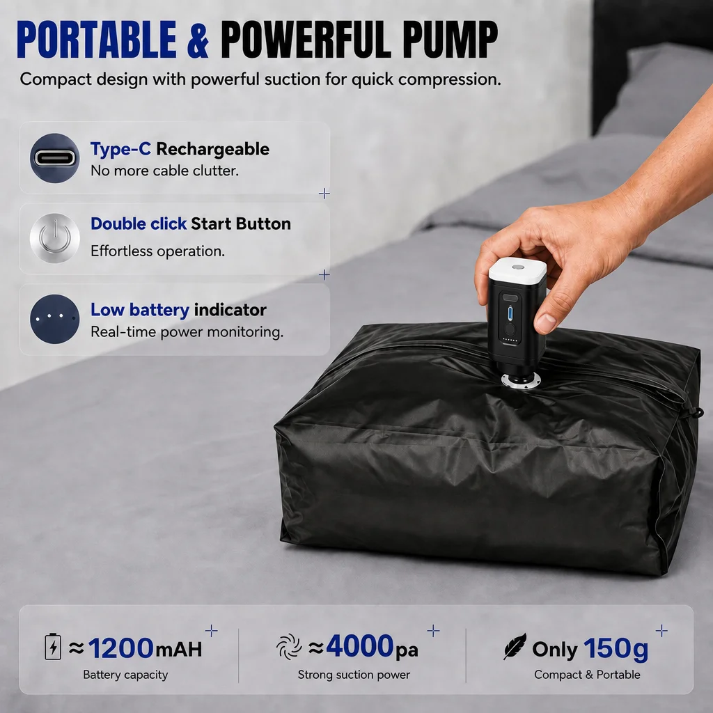 Vacuum Compression Storage Bag - Travel Luggage Set 评论和价格