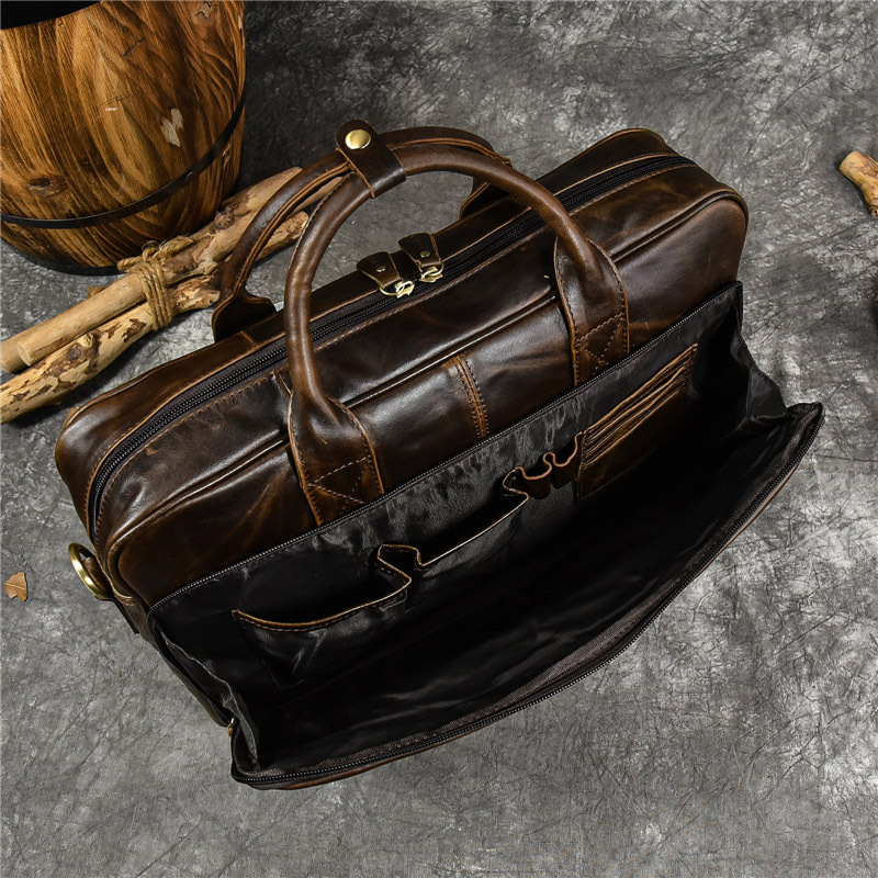 Luxury Genuine Leather Handbag - Leather Briefcase 评论和价格