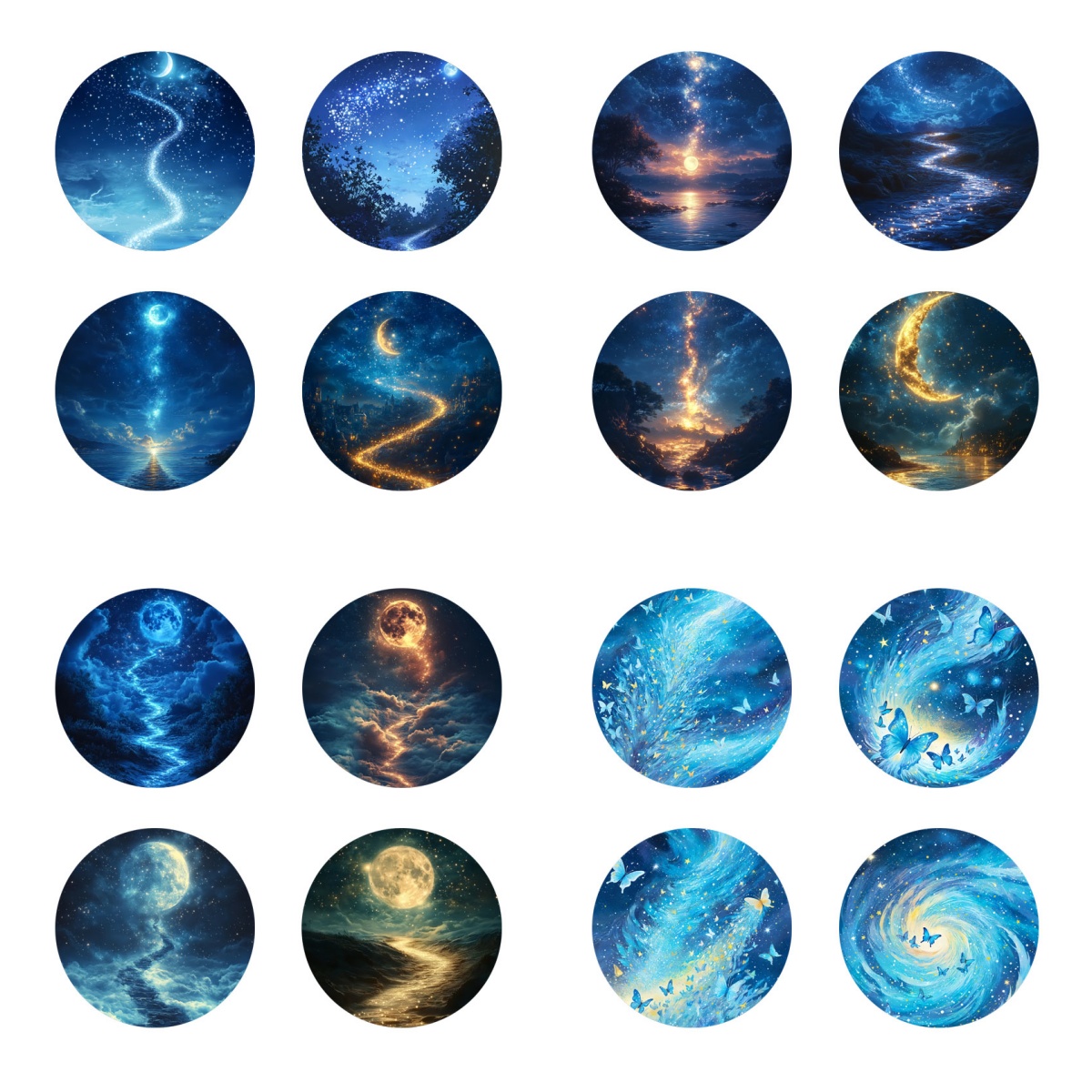 4-Piece Set of Colorful Starry - Marble Coaster Set 评论和价格
