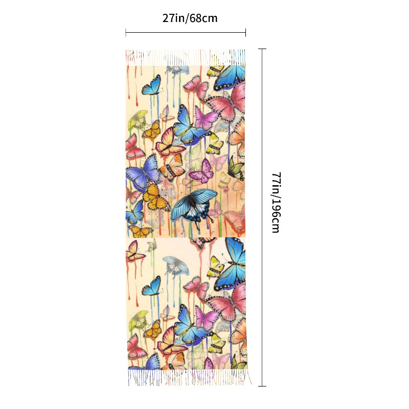 Retro Butterfly Winter Cashmer - Cashmere Scarf 评论和价格