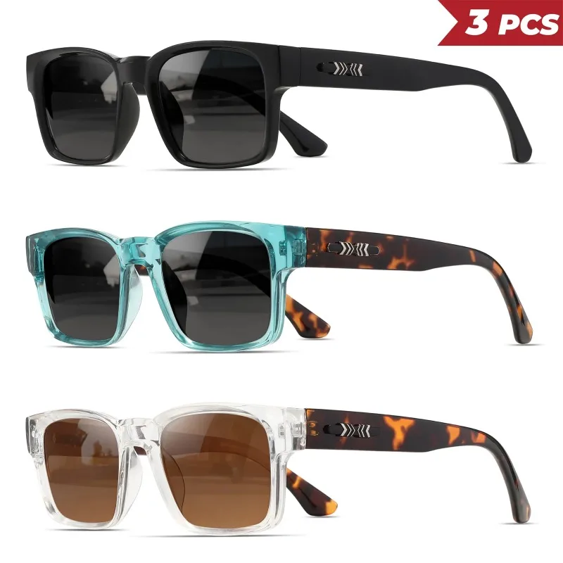1/3PCS New Men Big Frame Vinta - Sunglasses Uv400 评论和价格