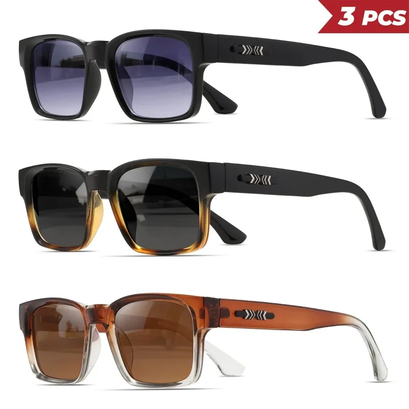 1/3PCS New Men Big Frame Vinta - Sunglasses Uv400 评论和价格