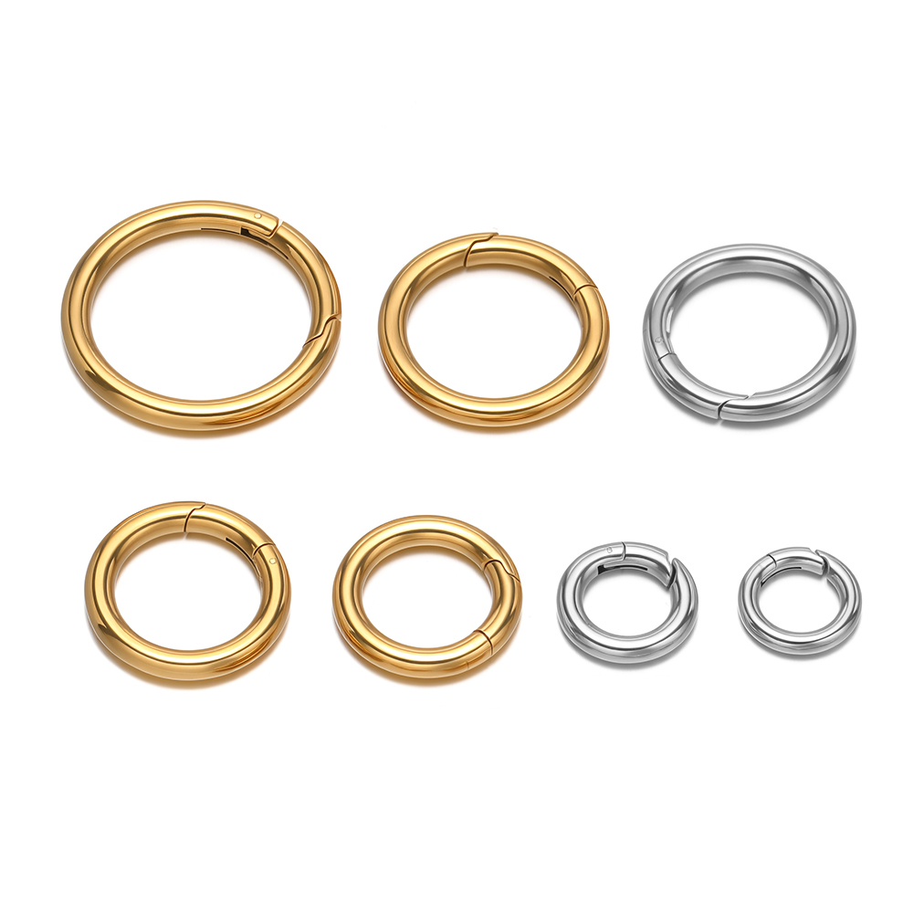 2Pcs/Lot Round Spring Clasps S - Gold Plated Jewelry 评论和价格
