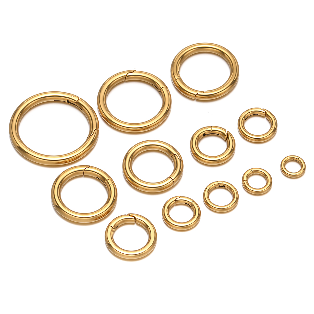 2Pcs/Lot Round Spring Clasps S - Gold Plated Jewelry 评论和价格