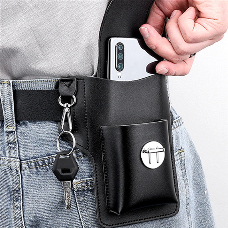 Phone Belt Bag For Men Bags Ce - Leather Wallet Men 评论和价格