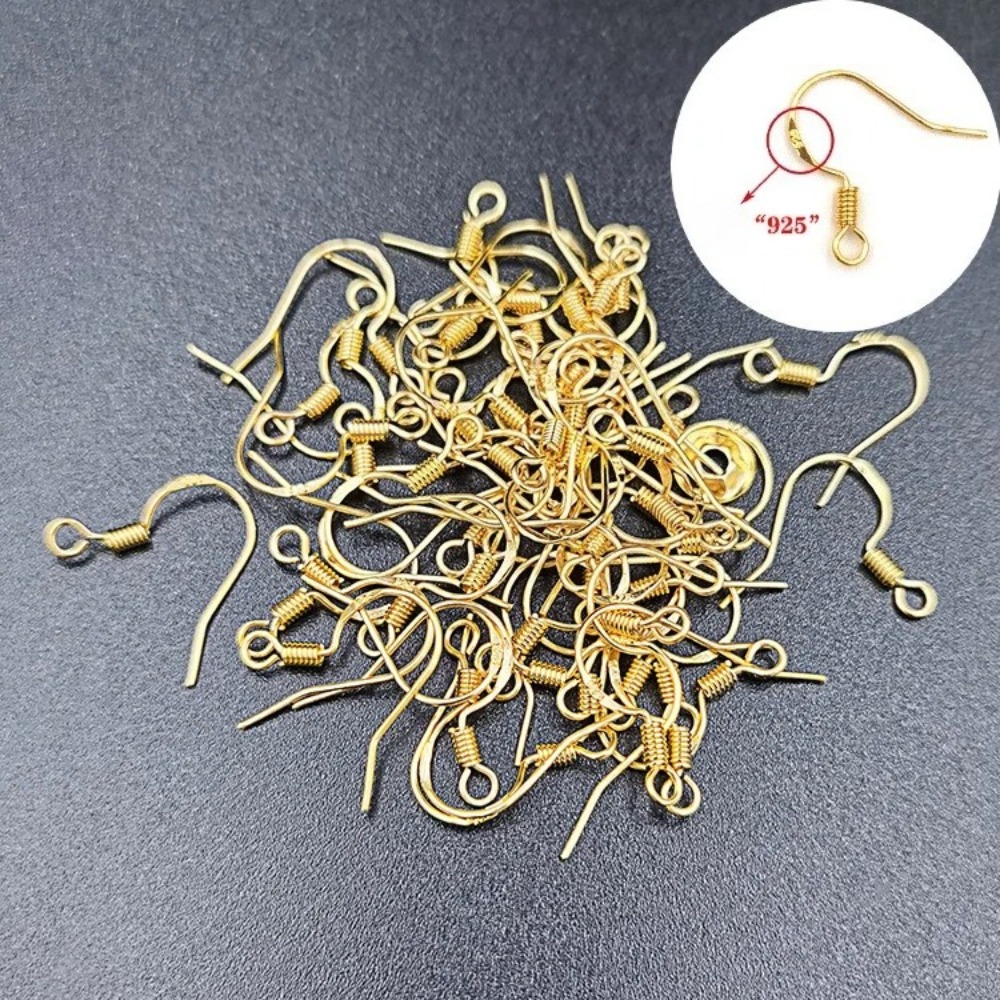 Gold Plated Earring Hooks 100P - Gold Plated Jewelry 评论和价格