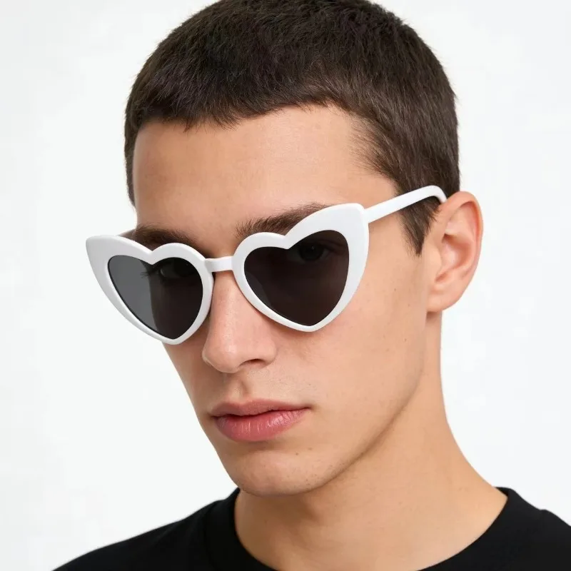 Cartoon White Heart Sunglasses - Sunglasses Uv400 评论和价格