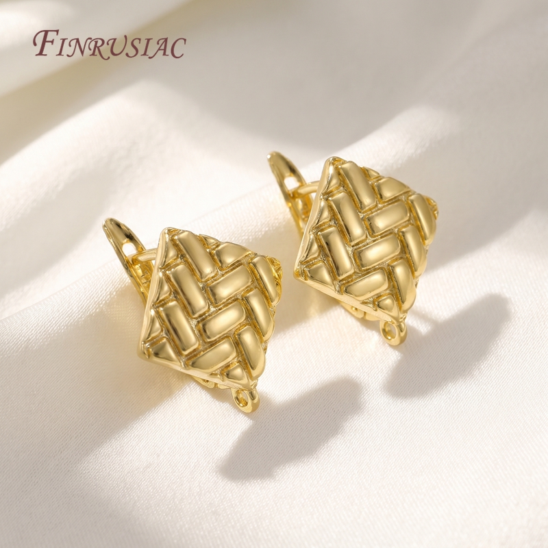 4 Styles Geometric Rhombus Squ - Gold Plated Jewelry 评论和价格